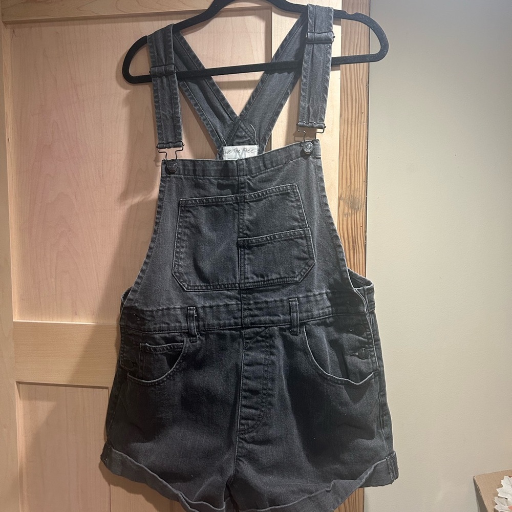 Black Denim Overalls